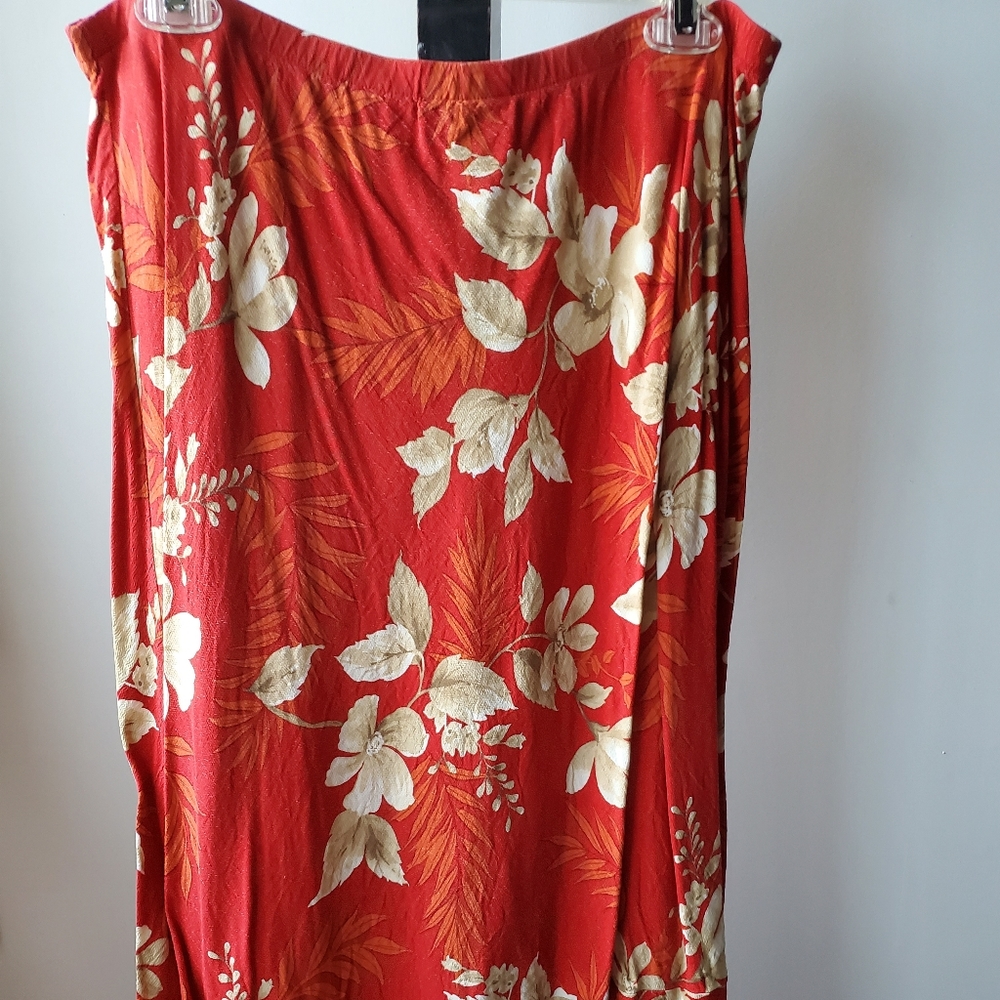 Knee Length Floral Skirt
